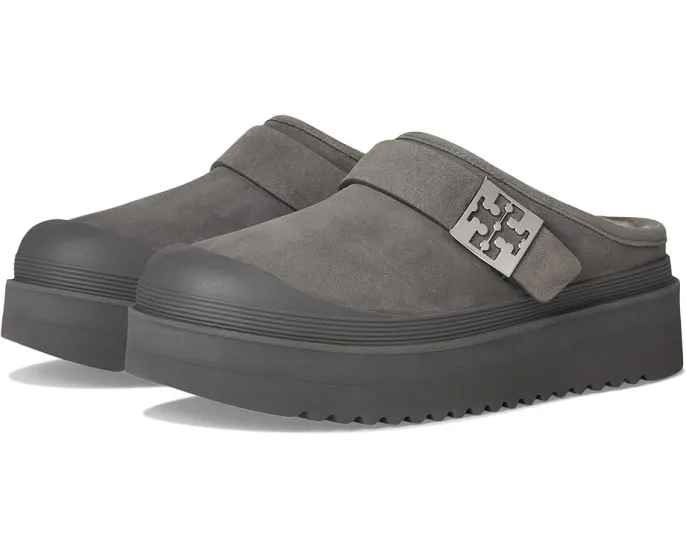 Мюли Mellow на платформе с подкладкой из овчины и фурнитурой Double T Tory Burch