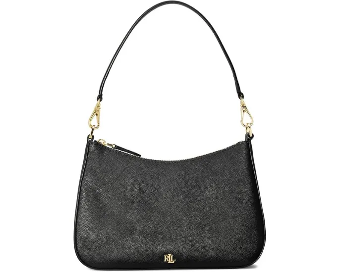 Lauren Ralph Lauren Кожаная сумка через плечо среднего размера Danni с решетчатой фактурой