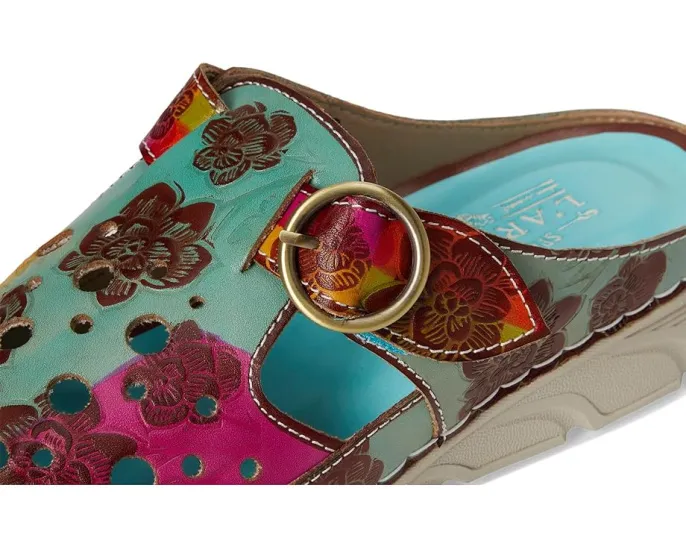 L'Artiste by Spring Step клоги Sefton с цветочным принтом и перфорацией