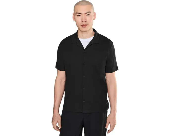 Рубашка Cabana Mesh Knit Short Sleeve от Vince черная