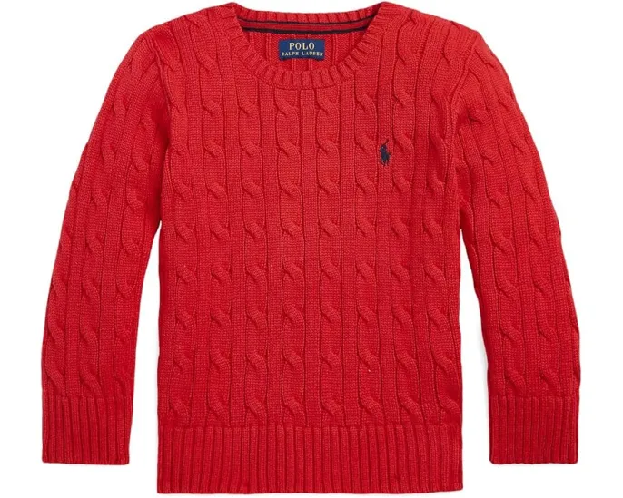 Свитер Polo Ralph Lauren для детей из хлопка с косой вязкой