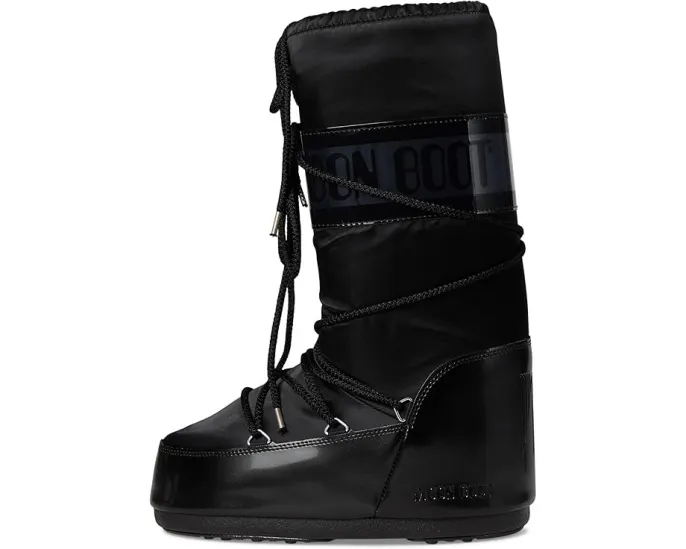 Ботинки MOON BOOT Icon Glance с блестящим атласом и термоизоляцией