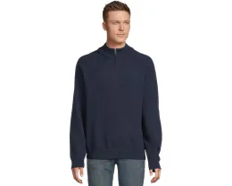 Невероятно мягкий свитер L.L.Bean из хлопка и кашемира с молнией на четверть