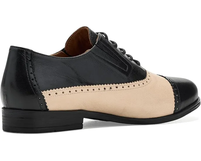 Туфли Miz Mooz Ina Flats с цветным блоком и шнуровкой на квадратном каблуке