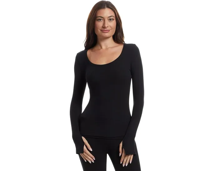 Лонгслив из ультрамягкого ребристого трикотажа Barefoot Dreams