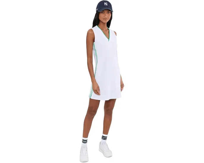 Sleeveless Pique V-neck Dress