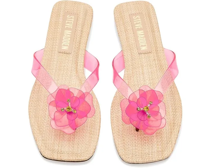 Балетки Steve Madden Tigerlily с квадратным носком и цветочными стразами