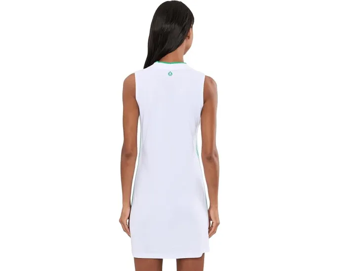 Sleeveless Pique V-neck Dress