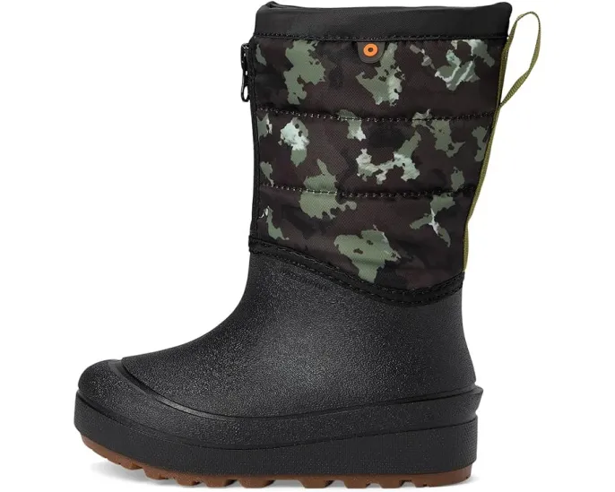 Детские зимние сапоги Bogs Snow Shell Zip Camo Texture с молнией и утеплением