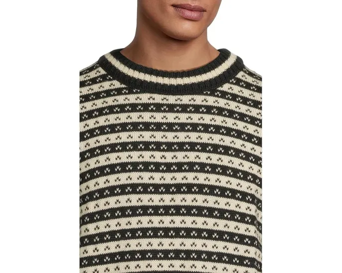 Унисекс свитер Skipsleia с полосатым узором и классическим воротником