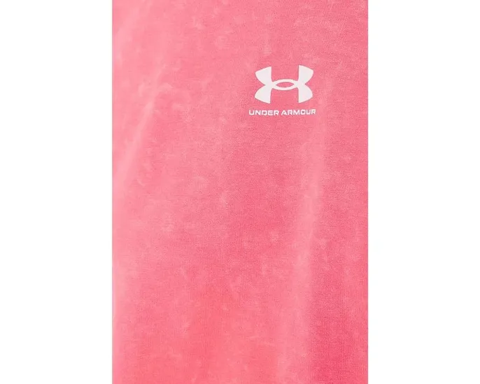 Футболка Under Armour Rival Boxy Tee Wash с графическим принтом и укороченным кроем