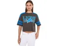 Футболка NFL Detroit Lions Bling в полоску с вырезом Junk Food Clothing