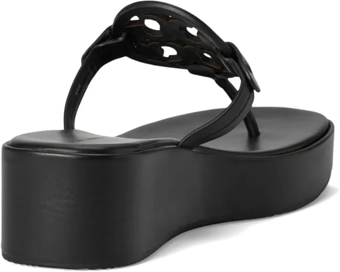 Сандалии Tory Burch Miller Wedge 25 mm с искусственной кожей и стелькой