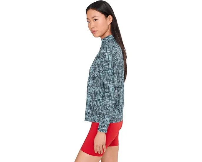 Лонгслив Jamie Sadock Sunsense с сетчатым принтом и застежкой на четверть