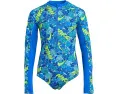 Детский купальник Nike Kids Doodle Logo с длинным рукавом и молнией спереди