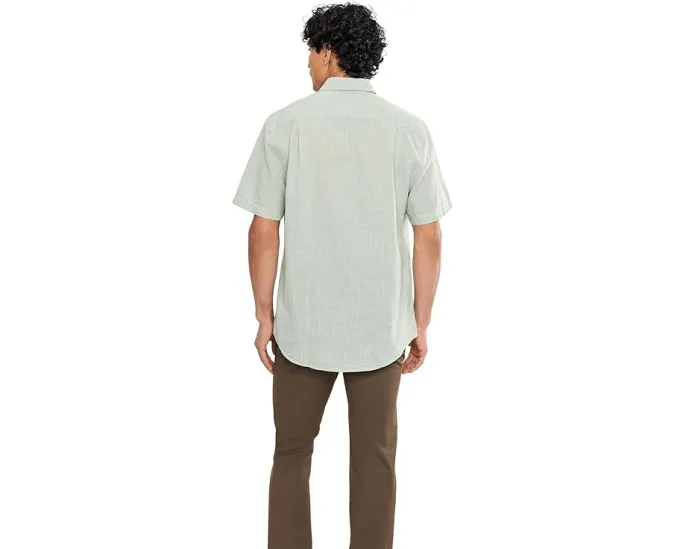 Barbour рубашка Fleming Linen Blend с коротким рукавом и клеткой