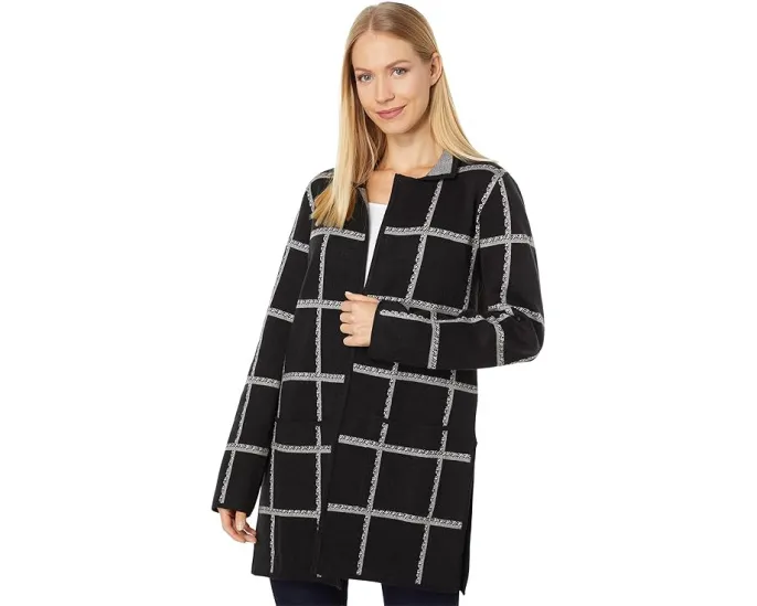 Кардиган Hatley Sweater Blazer в клетку с накладными карманами