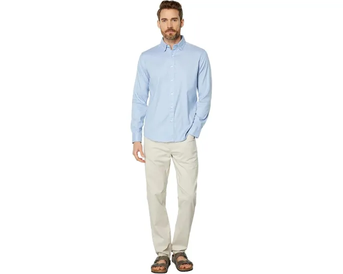 Рубашка Faherty The Movement Shirt в клетку с расслабленным кроем
