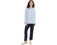 Длинная рубашка Eileen Fisher из органического хлопкового поплина с классическим воротником