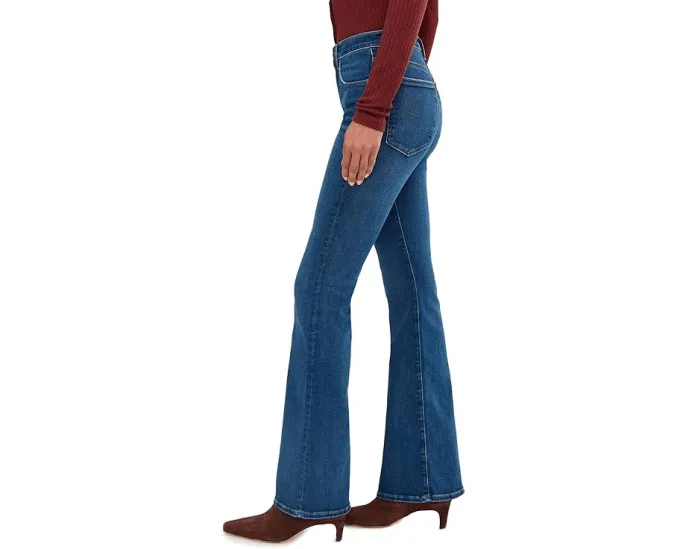 Джинсы Madewell Stretch Flare с клешем и потертостями Carville Wash на высокой талии