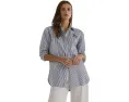 Хлопковая рубашка Lauren Ralph Lauren Relaxed Fit в полоску с технологией PUREPRESS