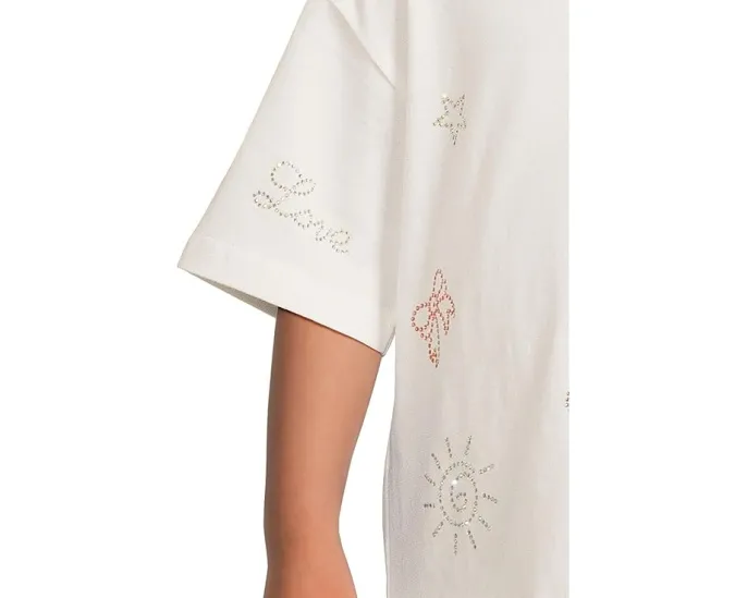 Футболка Crystal Doodle T-Shirt от Lola and The Boys с кристаллами