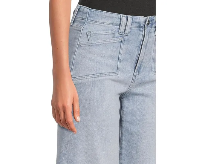 Джинсы Paige Anessa Set с карманами и необработанным краем в цвете Shooting Star