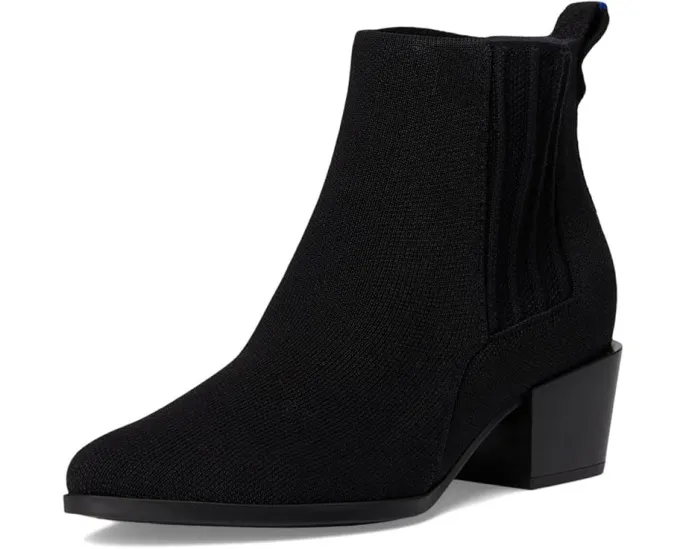 Ботинки Rothy's The Western Bootie с квадратным каблуком и эластичной панелью