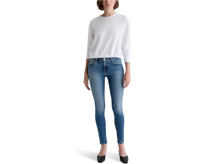 Джинсы AG Jeans Farrah Mid Rise Skinny Ankle облегающие укороченные