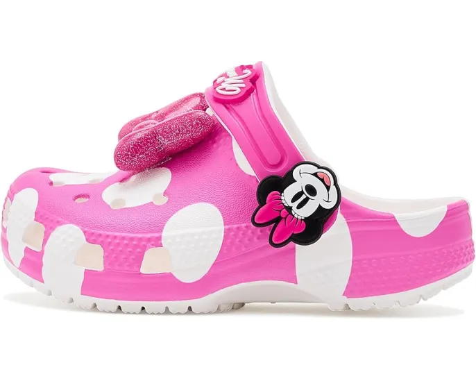 Кроксы Crocs Kids Disney Микки Маус для малышей с розовым бантом