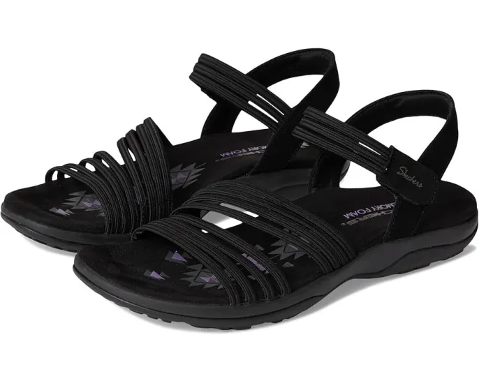 Водостойкие сандалии Skechers Reggae Slim Coffee Run с технологией Stretch Fit и стелькой Memory Foam