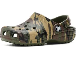 Кроксы Crocs Kids Classic Camo с камуфляжным принтом и регулируемым ремешком