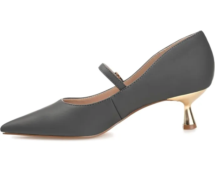 Туфли-лодочки Journee Collection Manza с острым носком и ремешком на щиколотке