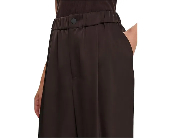 Широкие брюки Varley Bryden 2.0 Wide Leg из сатиновой ткани со складками