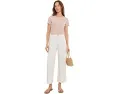 Джинсы Saige Mid-Rise Wide Leg Crop с широкими штанинами и средней посадкой в цвете Powder Mended