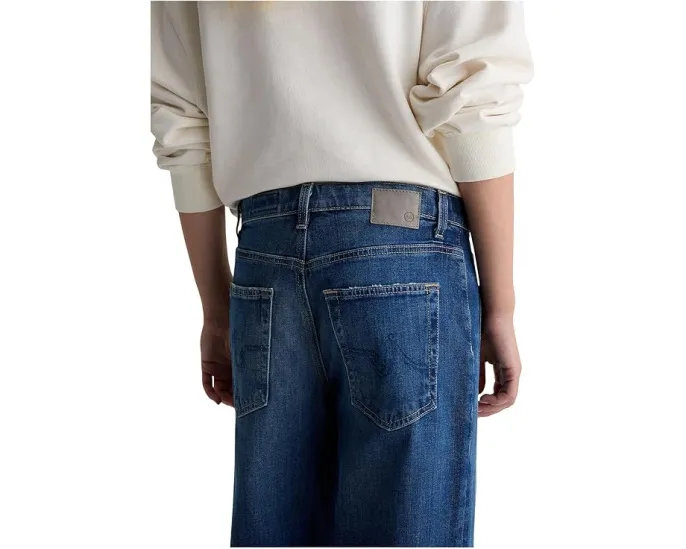 Джинсы AG Saige с средней посадкой и широкими укороченными штанинами