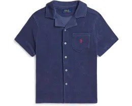 Детская рубашка Terry Camp Shirt от Polo Ralph Lauren в синем цвете