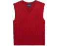 Хлопковый жилет с косой вязкой Polo Ralph Lauren Kids для малышей и младших детей