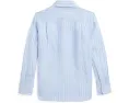 Рубашка Polo Ralph Lauren Kids из льна в полоску с длинным рукавом