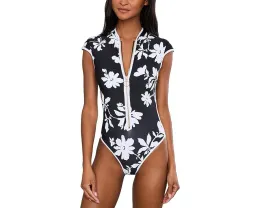 Купальник Seafolly Mayflower с рукавом летучая мышь и застежкой-молнией