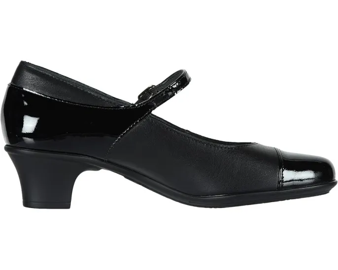 Туфли SAS Isabel Mary Jane Comfort Heel с ремешком и принтом рептилии