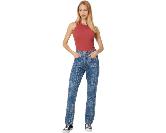 Джинсы Levi's 501 с прямыми штанинами и потертостями