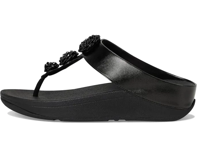 FitFlop Fino Beadie-Button с металлизированным межпальцевым ремешком и бусинами