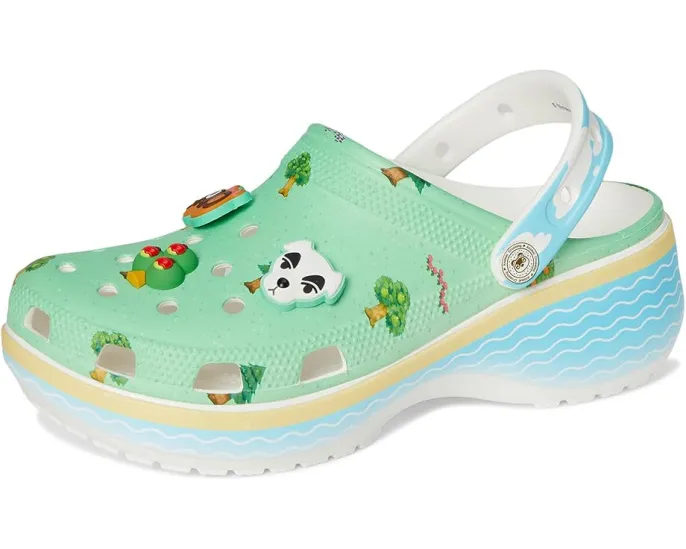 Клоги Crocs Animal Crossing на платформе с дизайном из игры