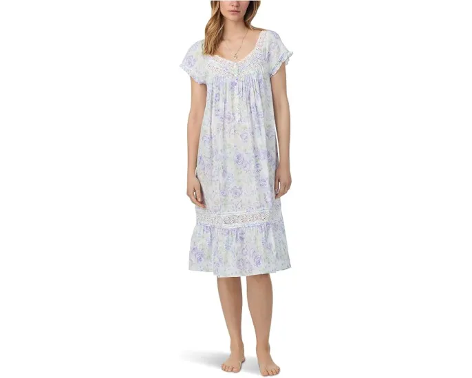 Ночная рубашка Eileen West Cotton Woven Cap Sleeve Waltz