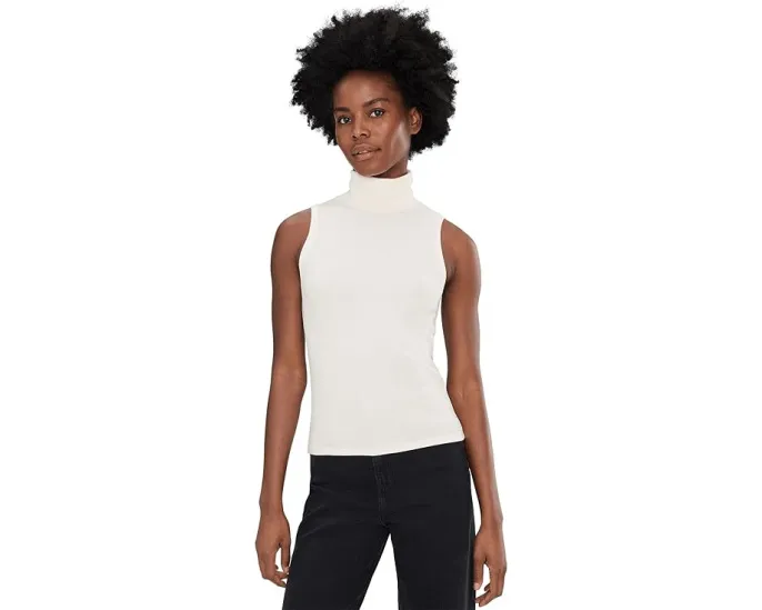 Топ NIC+ZOE Perfect Knit Rib с водолазкой и ребристой вязкой