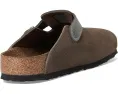 Клоги Birkenstock Boston из замши и промасленной кожи с пробковой стелькой