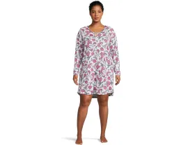 Ночная сорочка Karen Neuburger большого размера с длинным рукавом и праздничным принтом