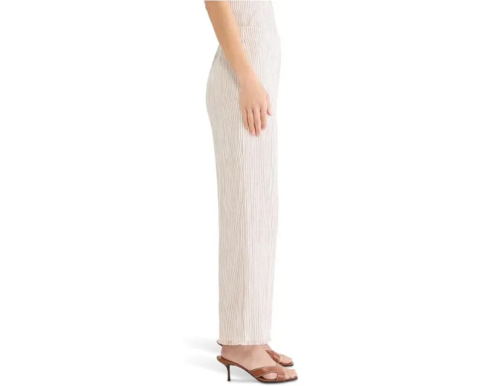 Широкие брюки NIC+ZOE Petite из марлевки в полоску с эластичной талией