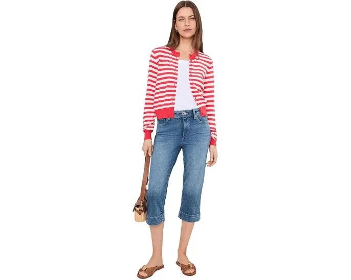 Джинсы Re-New Denim Crop Jeans NYDJ прямого кроя с высокой талией